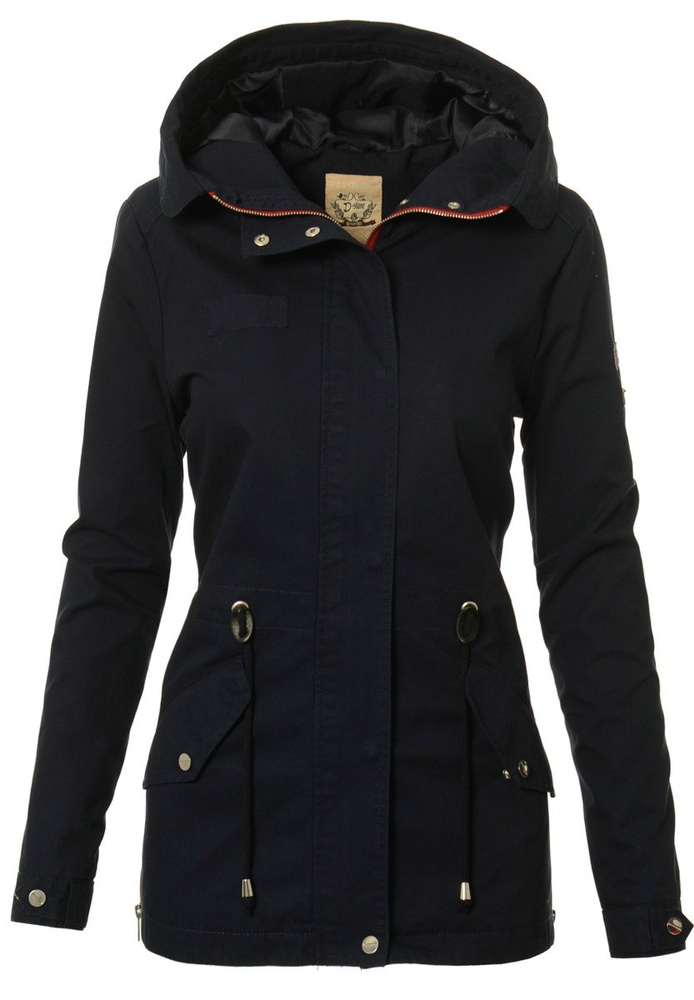 Damska Kurtka Parka Wiosenna Nataly Granatowa