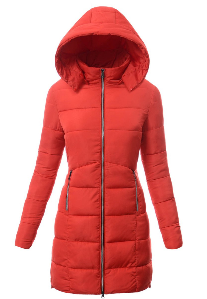 Damska Zimowa Kurtka Ortalionowa Magda Czerwona