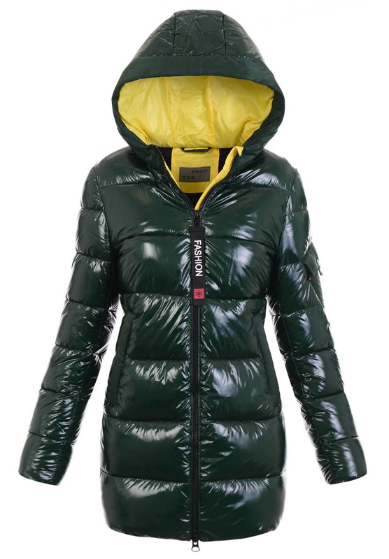 Damska Kurtka Ortalionowa Liza Zielono-Żółta