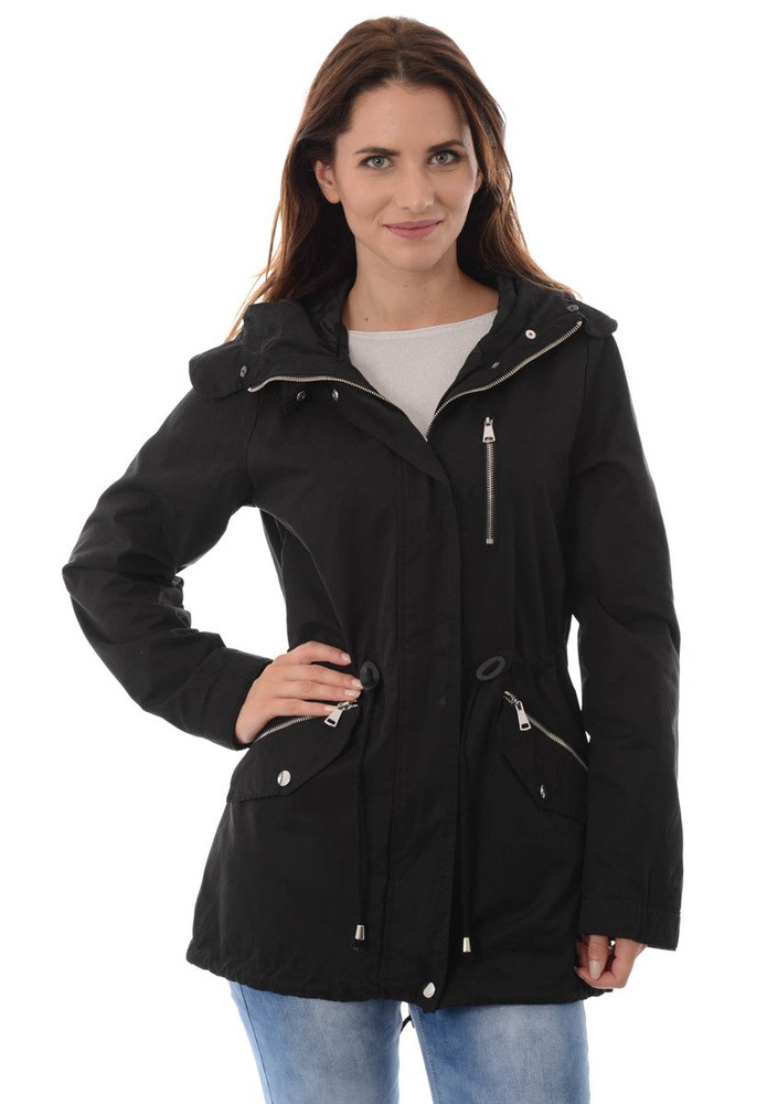 Damska Kurtka Parka Zimowa 2w1 Oktawia Czarna