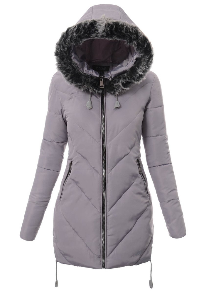 Damska Zimowa Kurtka Ortalionowa Lucyna Szara