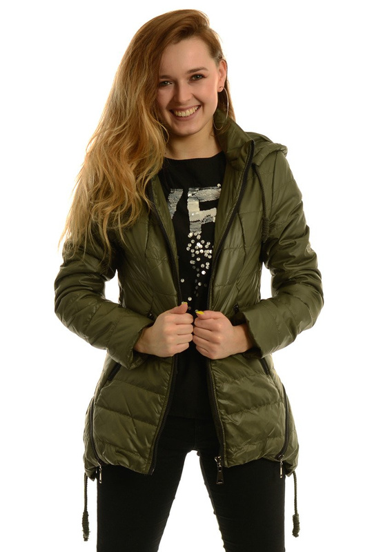 Damska Jesienna Wiosenna Kurtka Ortalionowa Asena Zielona