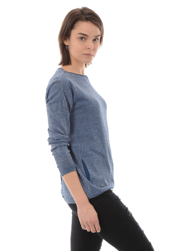 Damska Bluzka Oversize Niebieska