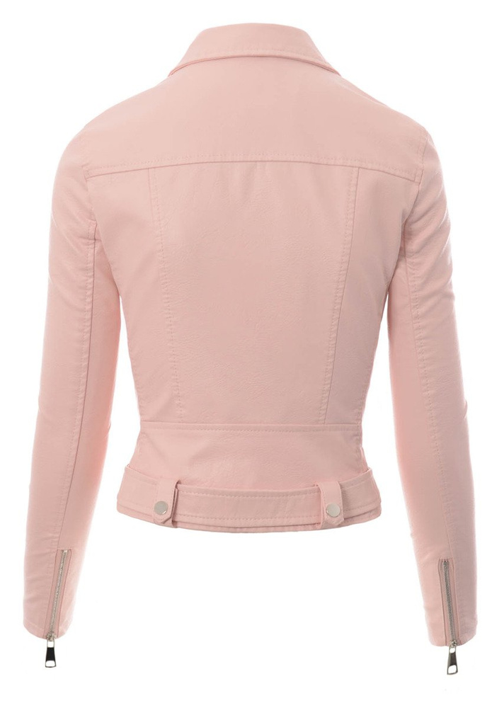 Damska Kurtka Ramoneska Angelika Różowa