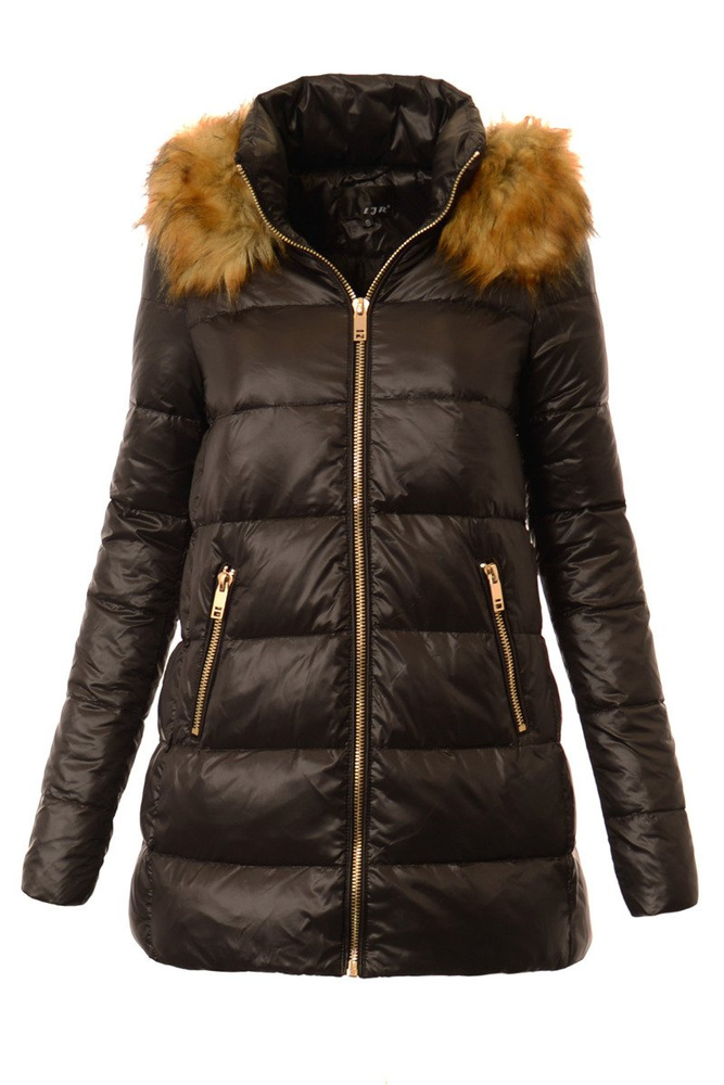 Puchowa Damska Kurtka Zimowa Nelly Czarna