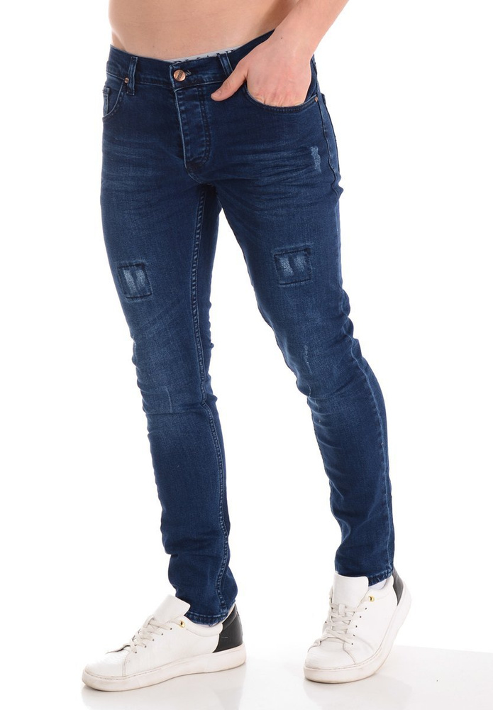 Męskie Spodnie Joggery Granatowe