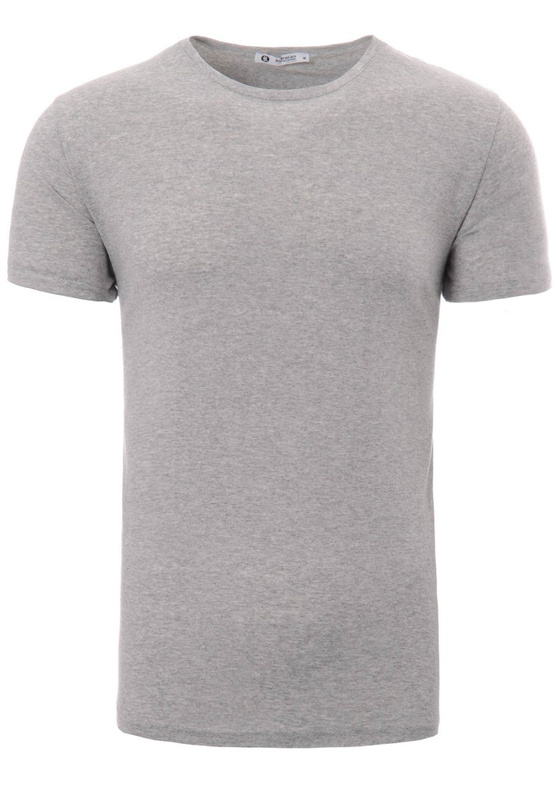 Męska Koszulka T-Shirt Gładki Jasno Szary