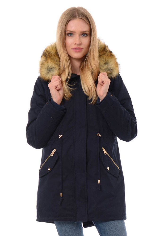 Damska Kurtka Parka Zimowa 2w1 Maryla Granatowa