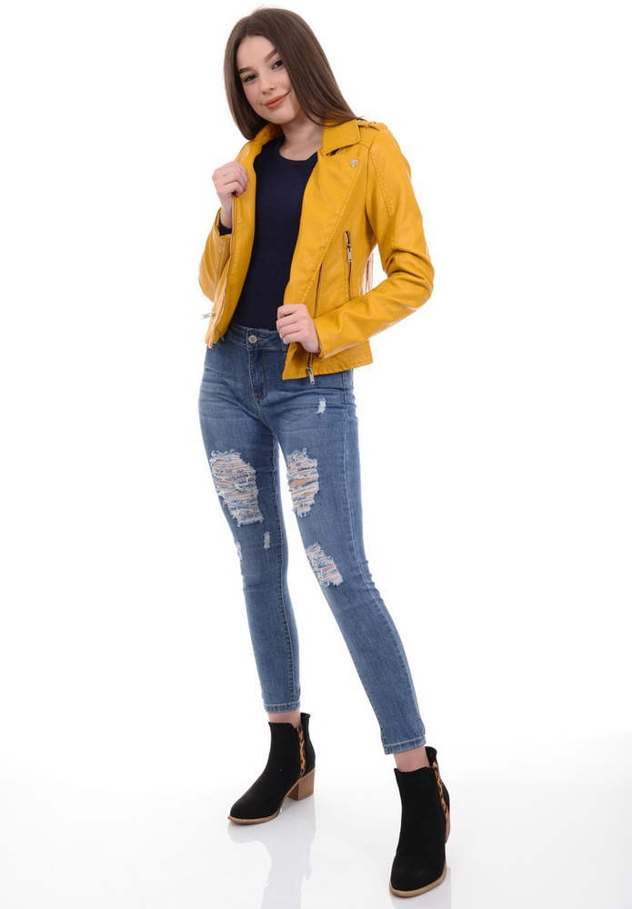 Damskie Spodnie Jeansowe Niebieskie