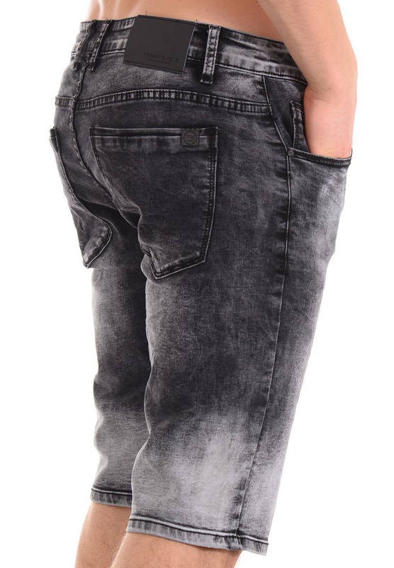 Męskie Spodenki Jeansowe Czarne