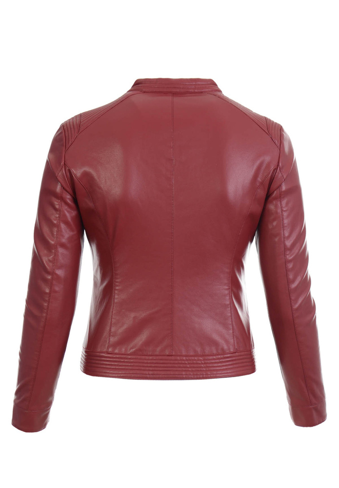 Damska Kurtka Ramoneska Danka Bordowa