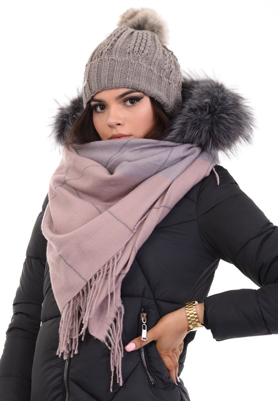 Chusta Damska Brązowo-Szary