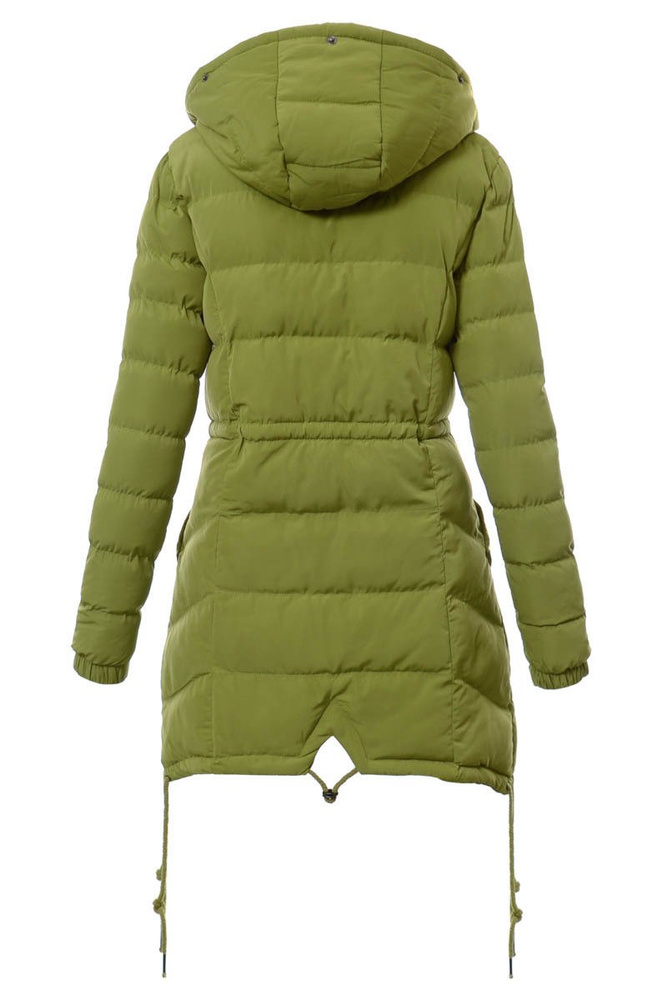 Damska Zimowa Kurtka Ortalionowa Jasno Zielona