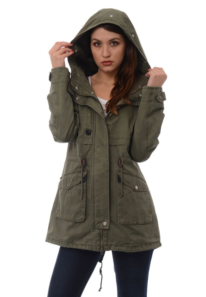Damska Parka Kurtka Wiosenno Zimowa 2w1 Benita Zielona