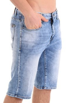 Męskie Spodenki Jeansowe Niebieskie