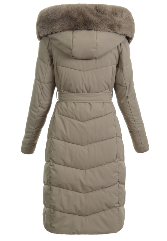 Damska Kurtka Zimowa Ciemno Hana Beżowa