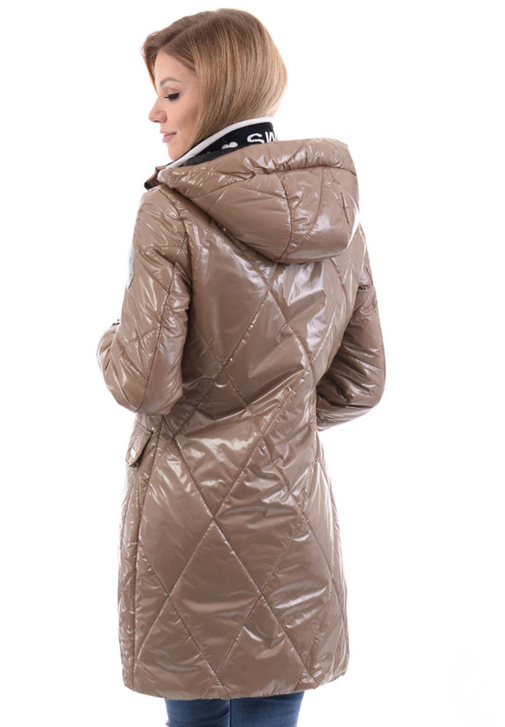 Damska Wiosenna Kurtka Fiona Jasno Brązowa