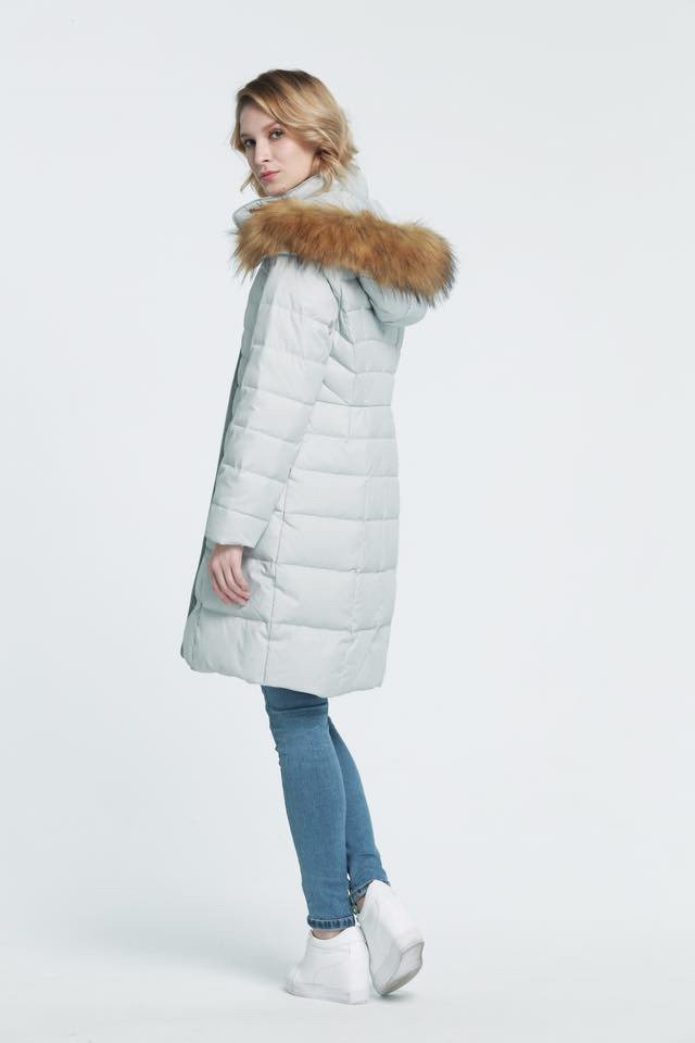 Puchowa Damska Kurtka Zimowa Lucy Miętowa