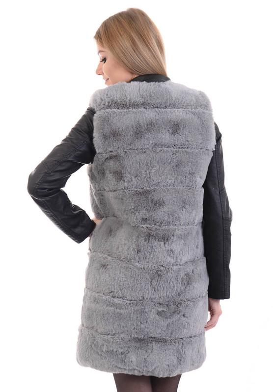 Damska Kamizelka Bezrękawnik Anastazja Szary