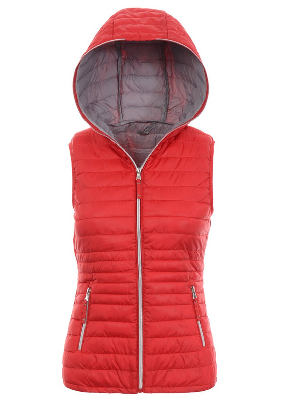 Damska Kamizelka Bezrękawnik Czerwona
