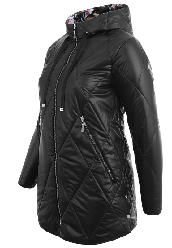 Damska Wiosenna Kurtka Aniela Czarna