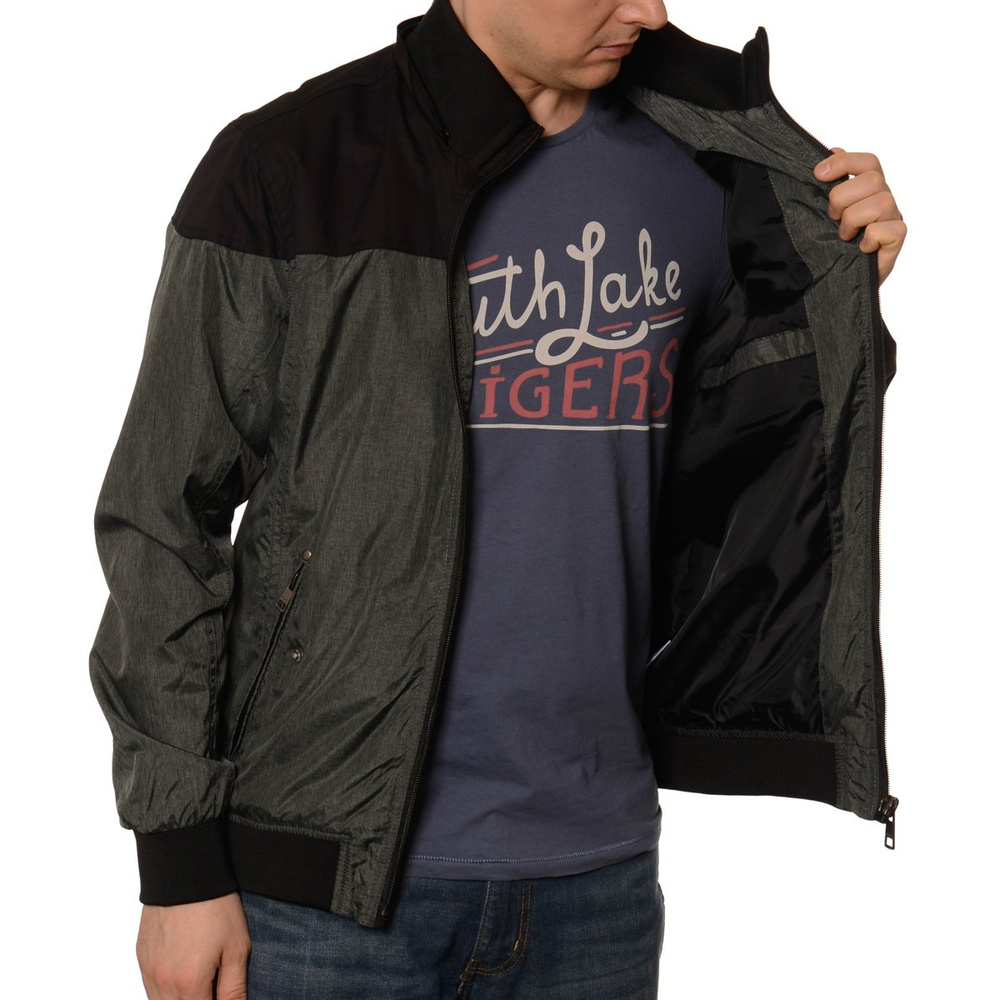 Męska Kurtka Wiosenna - Jesienna Wiatrówka Oscar Czarna