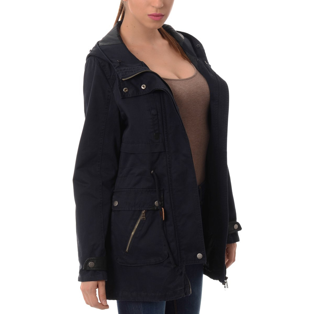 Damska Kurtka Parka Zimowa 2w1 Granatowa (489)