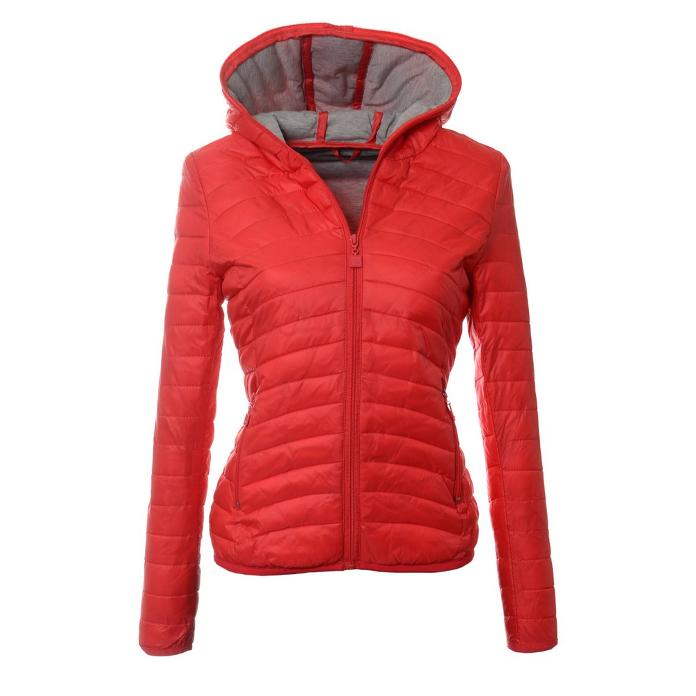 Damska Wiosenna - Jesienna Kurtka Ortalionowa Veronica Malinowa