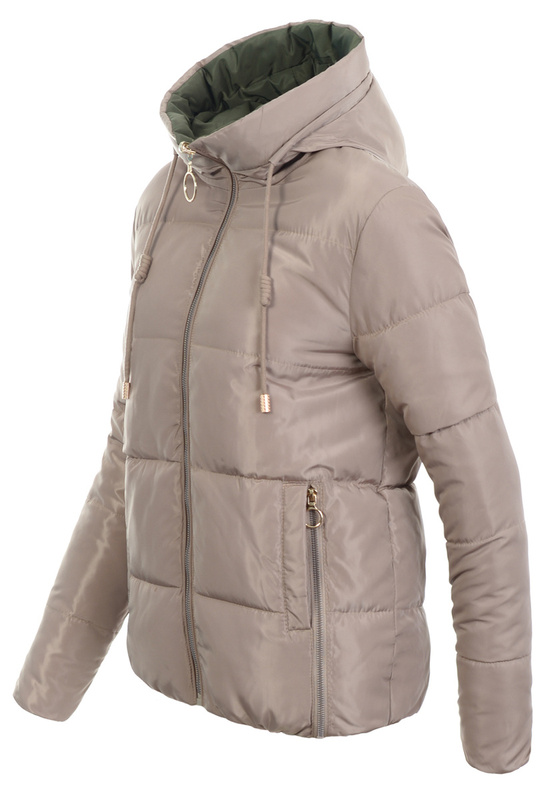 Damska Kurtka Ortalionowa Dwustronna Nastia Beżowa