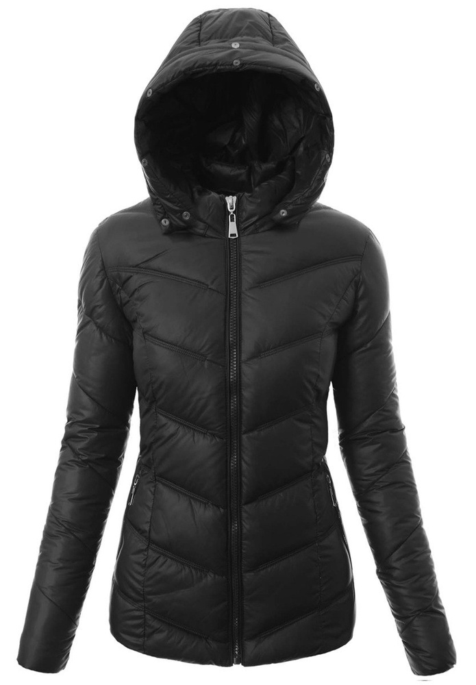 Damska Zimowa Kurtka Ortalionowa Czarna