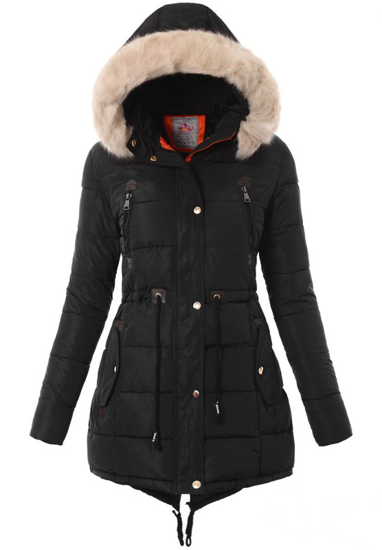 Damska Zimowa Kurtka Ortalionowa Loretta Czarna
