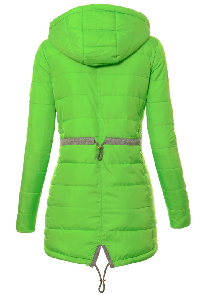 Damska Jesienna Wiosenna Kurtka Zoja Zielona Neonowa
