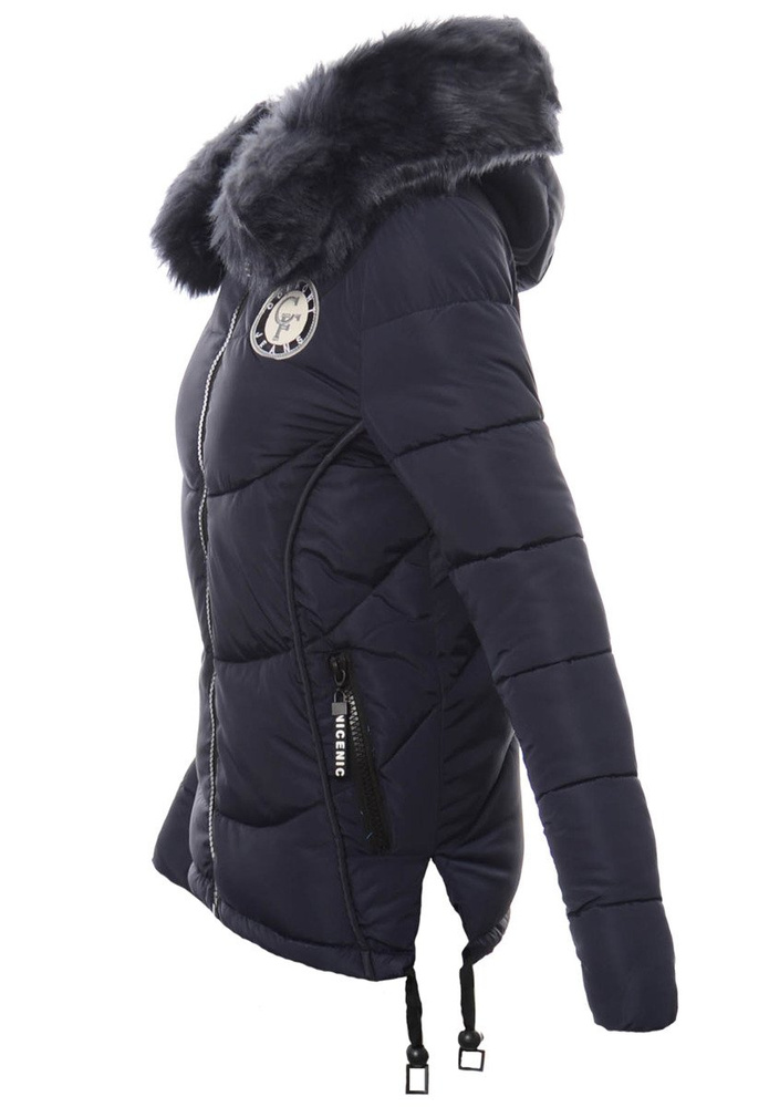 Damska Zimowa Kurtka Ortalionowa Granatowa