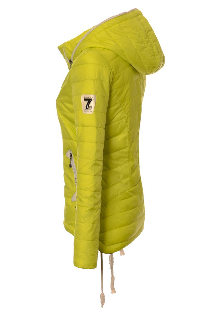 Damska Jesienna Kurtka Ortalionowa Eva Limonkowa