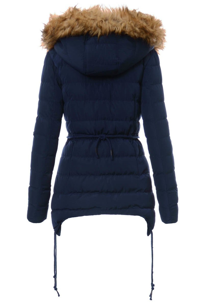 Damska Zimowa Kurtka Ortalionowa Granatowa
