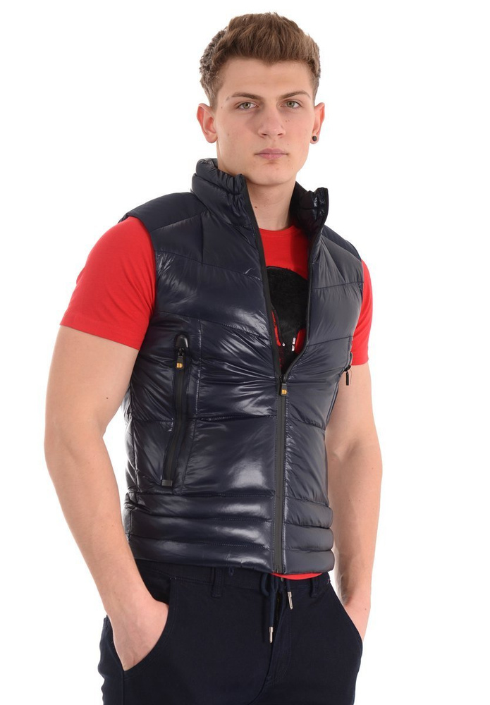 Męska Kamizelka Bezrękawnik Granatowy