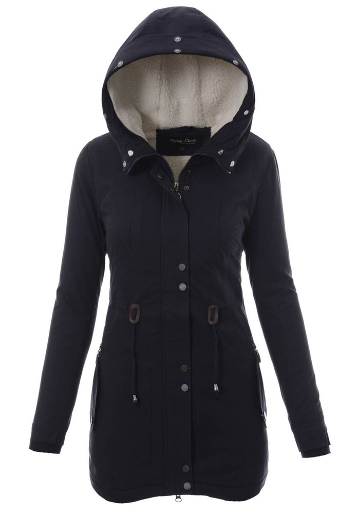 Damska Kurtka Parka Zimowa Adelina Granatowa
