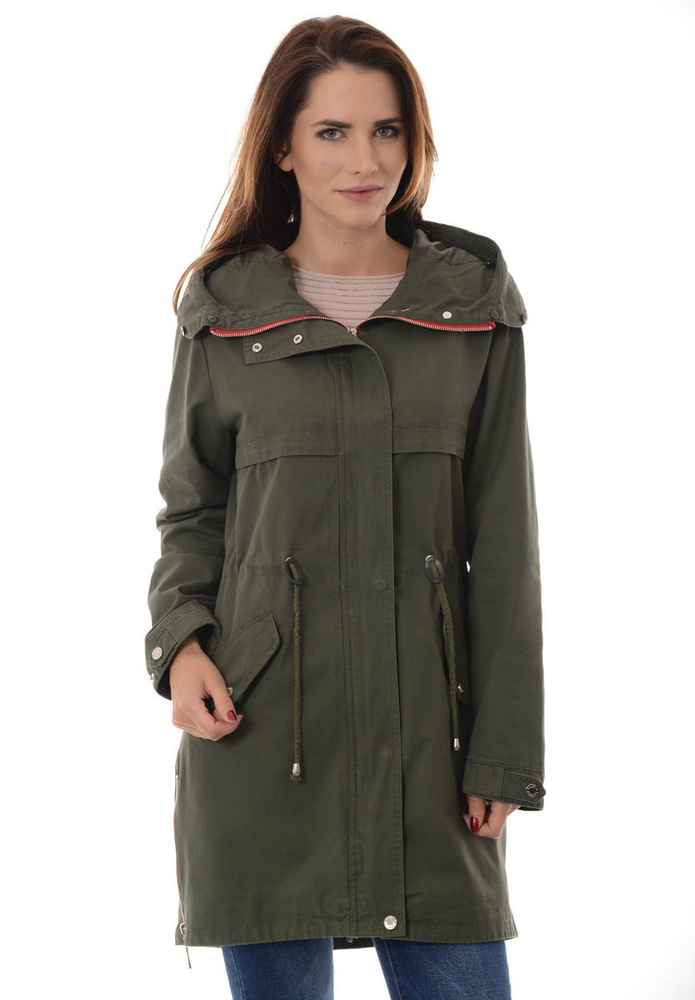 Damska Kurtka Parka Wiosenno Zimowa 2w1 Zielona