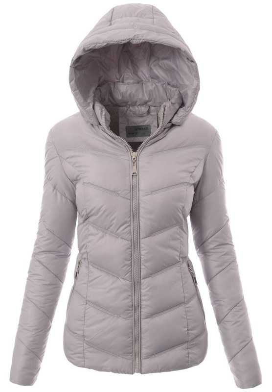 Damska Zimowa Kurtka Ortalionowa Szara