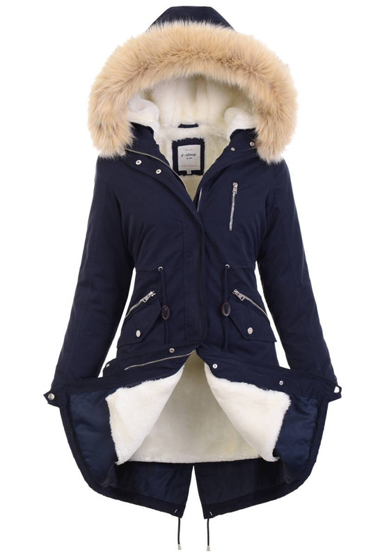 Damska Parka 2w1 Nadia Ciemno Granatowa