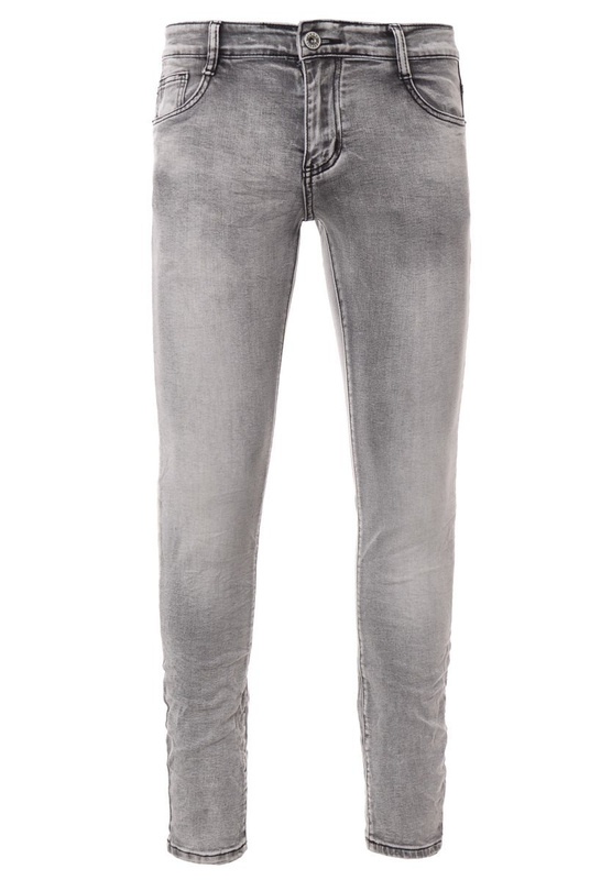 Męskie Spodnie Jeansowe Szare