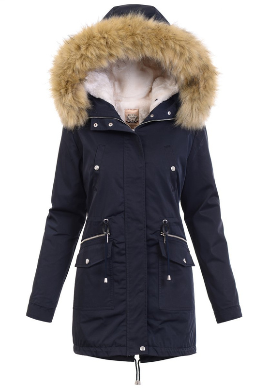 Damska Kurtka Parka 2w1 Izabela Granatowa