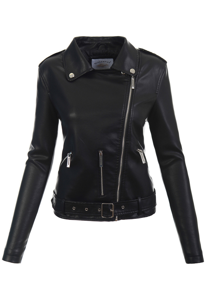 Damska Kurtka Ramoneska Aisha Czarna