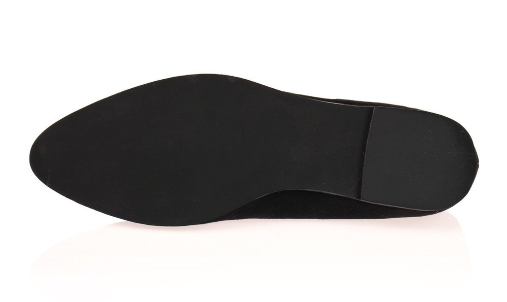 Piękne Balerinki Lordsy SlipOn Welur Czarne