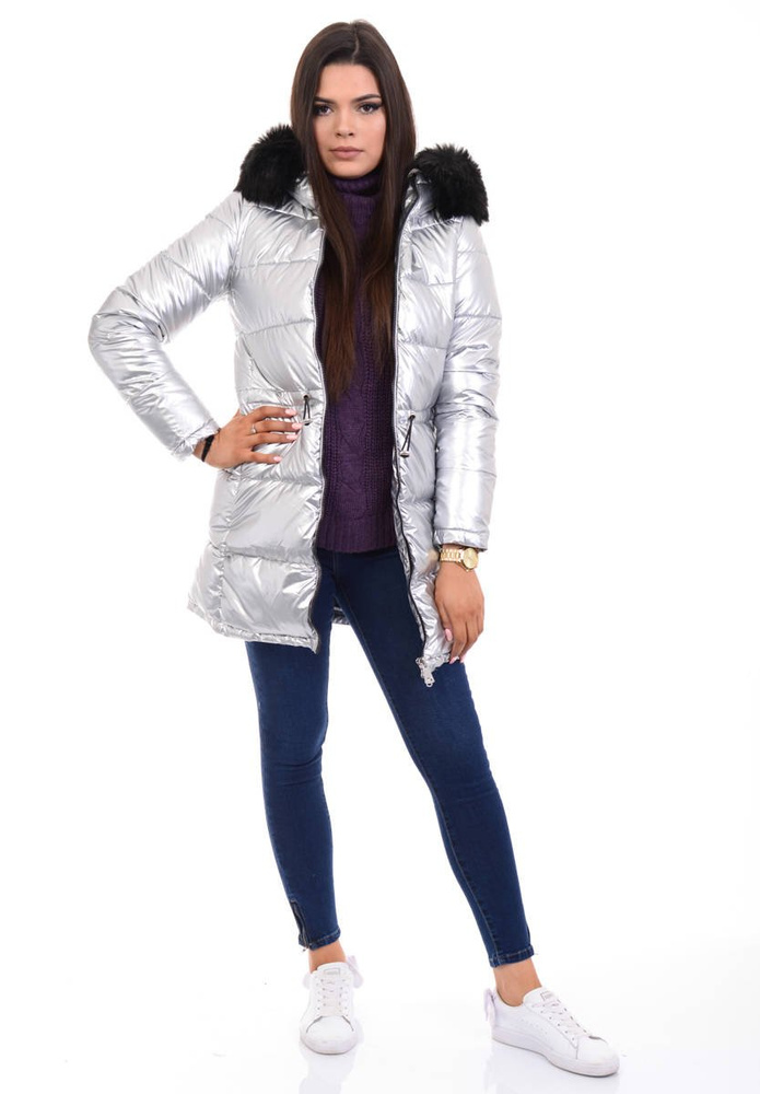 Damska Kurtka Ortalionowa Adelajda Szara