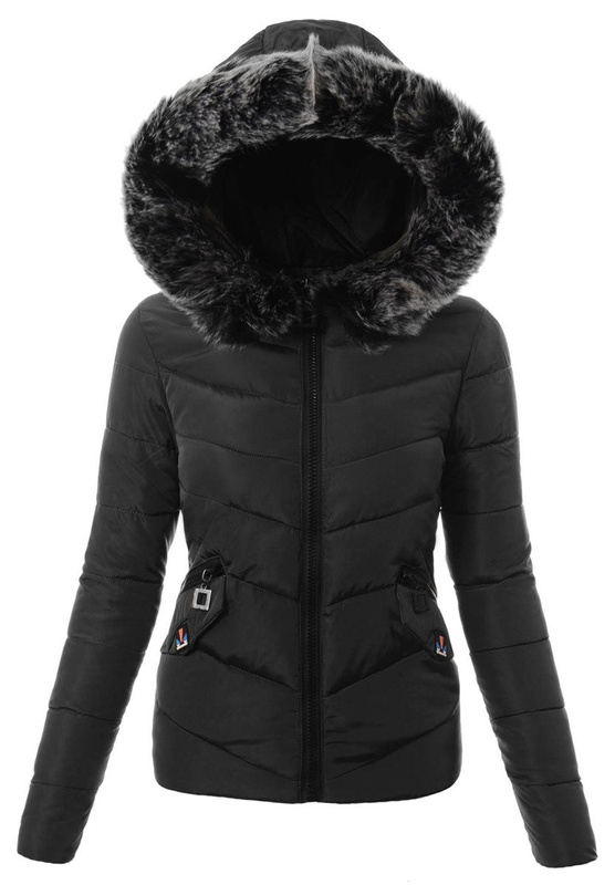 Damska Zimowa Kurtka Ortalionowa Czarna