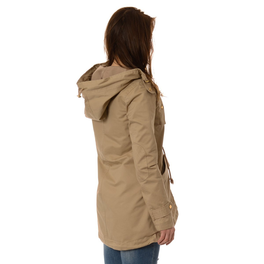 Damska Wiosenna Parka Beżowa