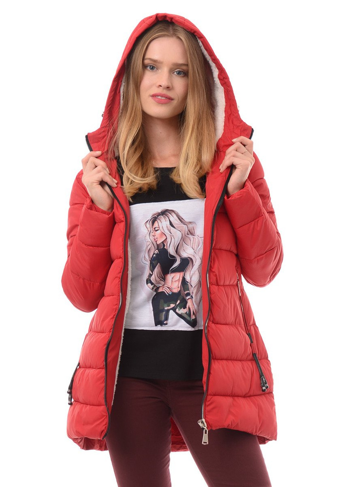 Kurtka Zimowa Bianka Czerwona