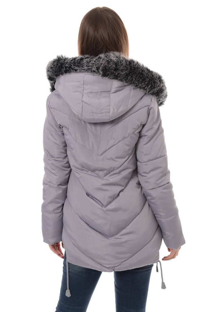 Damska Zimowa Kurtka Ortalionowa Lucyna Szara