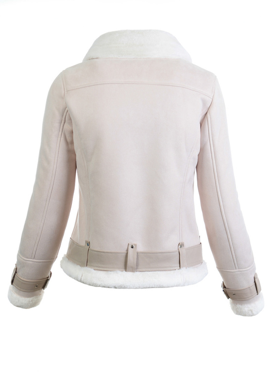 Damska Zimowa Kurtka Kożuszek Daisy Beżowy